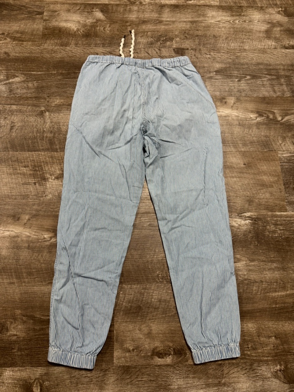 Aerie 100% Cotton Blue & White Striped Joggers Size Small - Picture 8 of 8